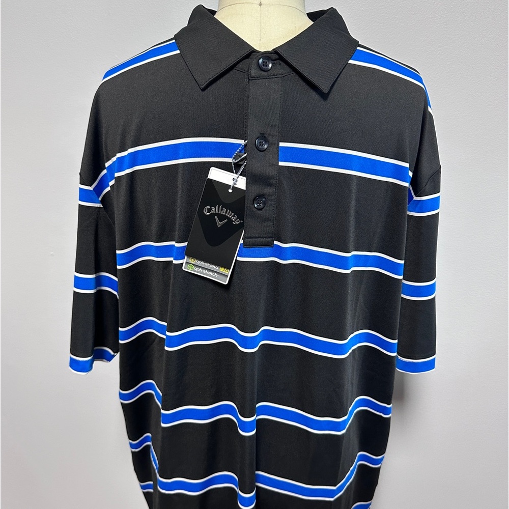 *NWT* Men's Callaway Striped Golf Polo, Size L